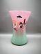 Vintage Vasart Fine Glass Vase. Made In Scotland, original Vasart Sticker