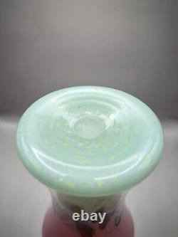 Vintage Vasart Fine Glass Vase. Made In Scotland, original Vasart Sticker