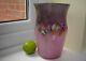 Vintage Vasart Strathearn Art Glass Vase Made in Crieff Scotland Pink
