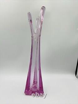 Vintage Viking Thistle Pink 3 Foil/Finger Swung Vase/12/Rare/