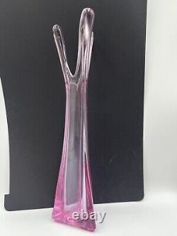 Vintage Viking Thistle Pink 3 Foil/Finger Swung Vase/12/Rare/