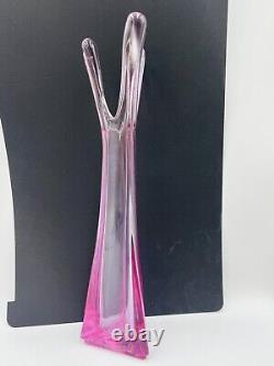 Vintage Viking Thistle Pink 3 Foil/Finger Swung Vase/12/Rare/