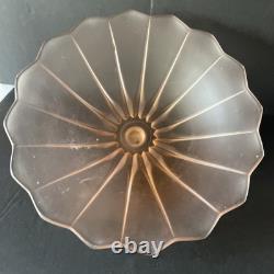 Vintage Walther & Sohne Three Graces Pink Frosted Glass Comport 34cm Tall 1930's