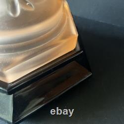 Vintage Walther & Sohne Three Graces Pink Frosted Glass Comport 34cm Tall 1930's
