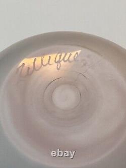 Vintage Zellique Studio JM Glass Pulled Feather Iridescent Paperweight 1983 Pink