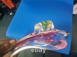 Vintage center table glass vase for decoration used Joseph used work of ar Vintage center table glass vase for decoration used Joseph used work of ar