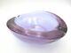 Vintage colour changing pink blue Murano art glass bowl oblong shape very retro