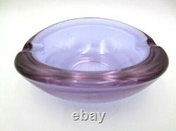 Vintage colour changing pink blue Murano art glass bowl oblong shape very retro