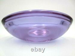 Vintage colour changing pink blue Murano art glass bowl oblong shape very retro