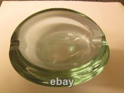 Vintage colour changing pink blue Murano art glass bowl oblong shape very retro