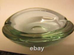 Vintage colour changing pink blue Murano art glass bowl oblong shape very retro