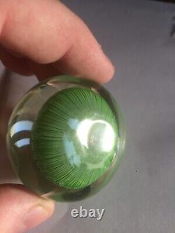 Vintage limited edition Perthshire 1972C small pink and green flower paperweight