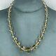 Vintage uranium glass necklace faceted beaded graduated art deco pink green hue