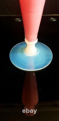 Vitange Large Murano Glass Pink Opaline Vase