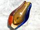 Vtg Bohemian Art Glass Vase Thick pink Czechoslovakia Machovska Romana vase 60s