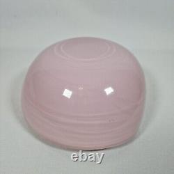 Vtg MCM Barbini Murano Glass Bowl Ashtray Pink Gold Bullicante Rare Cased Glass