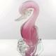 Vtg Pink Murano Sommerso Swan Italy Venetian Lampwork Art Glass Flamingo Bird