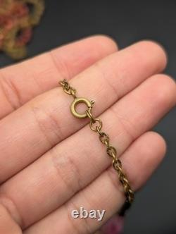 Vtg Swirled Pink Art Glass Bead West Germany Slag Necklace 18 Replaced Clasp