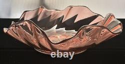 W. Stephen Hodder 98' Pink Art Glass hand Blown Bowl 7.5