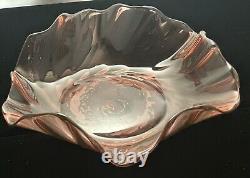 W. Stephen Hodder 98' Pink Art Glass hand Blown Bowl 7.5