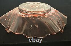 W. Stephen Hodder 98' Pink Art Glass hand Blown Bowl 7.5