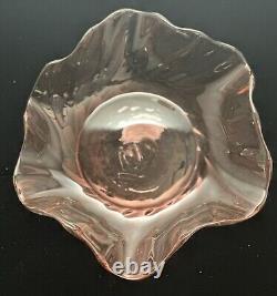 W. Stephen Hodder 98' Pink Art Glass hand Blown Bowl 7.5