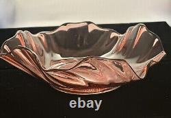 W. Stephen Hodder 98' Pink Art Glass hand Blown Bowl 7.5