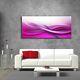 Wall Art Glass Print Picture Unique Home Decor Pink Abstract Waves Any Size