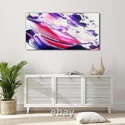 Wall Art Glass Print painting abstract colourful abstraction watercolour 120x60