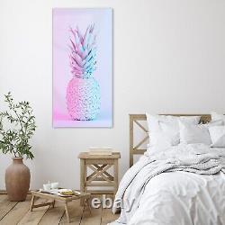 Wall Photo Picture Glass Print 70x140 Pineapple fruit pink art