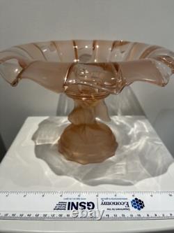 Walther Art Deco Pink Glass Centre Piece Floating Neptun 11 set XRare Excell Walther Art Deco Pink Glass Centre Piece Floating Neptun 11 set XRare Excell