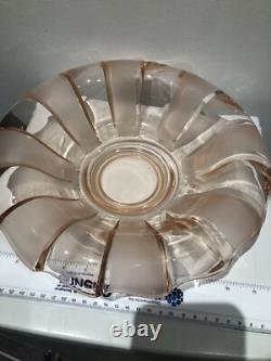Walther Art Deco Pink Glass Centre Piece Floating Neptun 11 set XRare Excell Walther Art Deco Pink Glass Centre Piece Floating Neptun 11 set XRare Excell