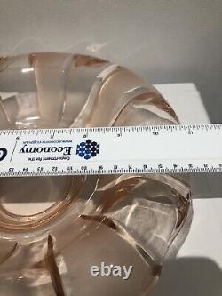 Walther Art Deco Pink Glass Centre Piece Floating Neptun 11 set XRare Excell