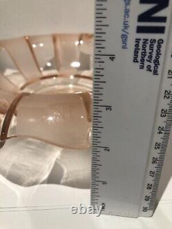 Walther Art Deco Pink Glass Centre Piece Floating Neptun 11 set XRare Excell