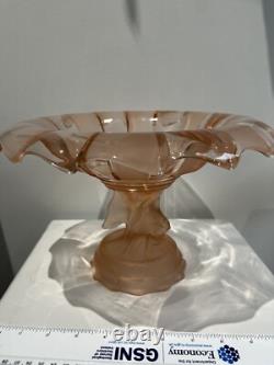 Walther Art Deco Pink Glass Centre Piece Floating Neptun 11 set XRare Excell Walther Art Deco Pink Glass Centre Piece Floating Neptun 11 set XRare Excell