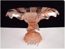 Walther Art Deco Pink Glass Centre Piece Floating Neptun 11 set XRare Excell Walther Art Deco Pink Glass Centre Piece Floating Neptun 11 set XRare Excell