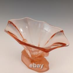 Walther & Söhne 1930's Art Deco Pink Glass'Windsor' Vase