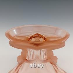 Walther & Söhne 1930's Art Deco Pink Glass'Windsor' Vase