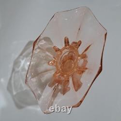 Walther & Sohne Art Deco Windsor Vase Pink Glass