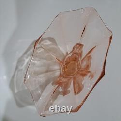 Walther & Sohne Art Deco Windsor Vase Pink Glass