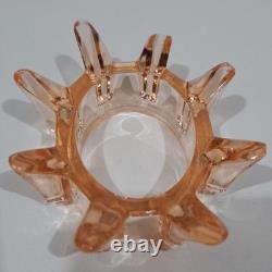 Walther & Sohne Art Deco Windsor Vase Pink Glass