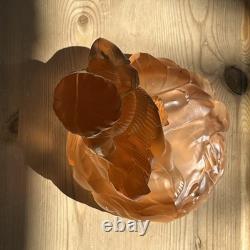 Walther & Söhne Art Deco frosted pink glass Peter Panfigure