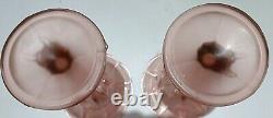 Walther & Sohne Pink Frosted Glass 2 Vases