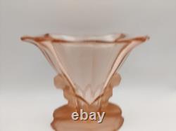 Walther & Sohne Windsor Vase Salmon Pink Mermaids Art Deco c1930s Chipped S6266