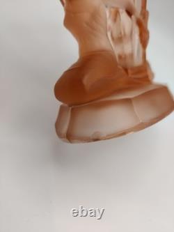 Walther & Sohne Windsor Vase Salmon Pink Mermaids Art Deco c1930s Chipped S6266