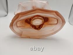 Walther & Sohne Windsor Vase Salmon Pink Mermaids Art Deco c1930s Chipped S6266