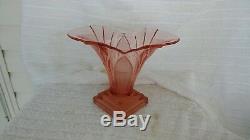 Walther & Sohne pink glass vase Greta Art Deco