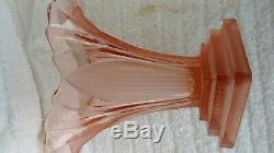 Walther & Sohne pink glass vase Greta Art Deco