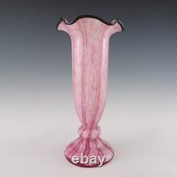 Welz 1940's Czech Pink Glass'Vertical Stripes' Vase