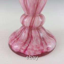 Welz 1940's Czech Pink Glass'Vertical Stripes' Vase